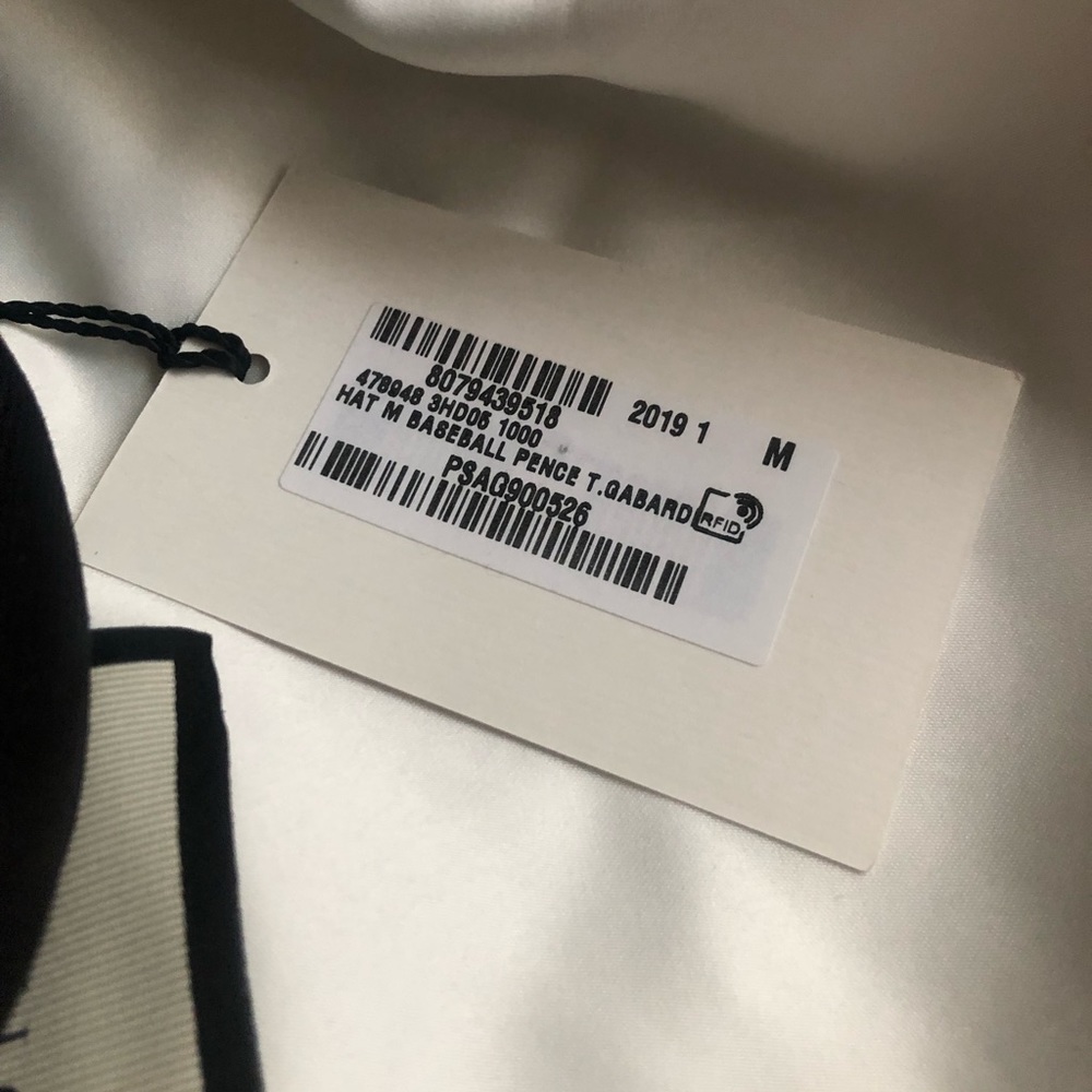 Gucci Black Baseball Cap Pence T.Gabardina Pesante - Picture 9 of 10